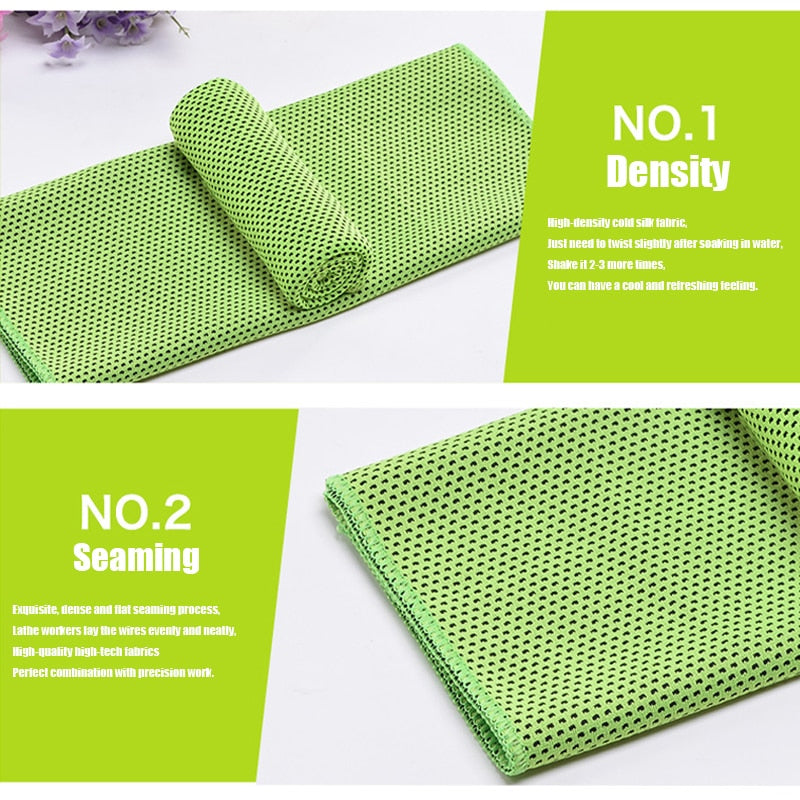 Cooling Sports Towel | Quick-Dry Microfiber Towel for Gym, Running, Cycling & Travel