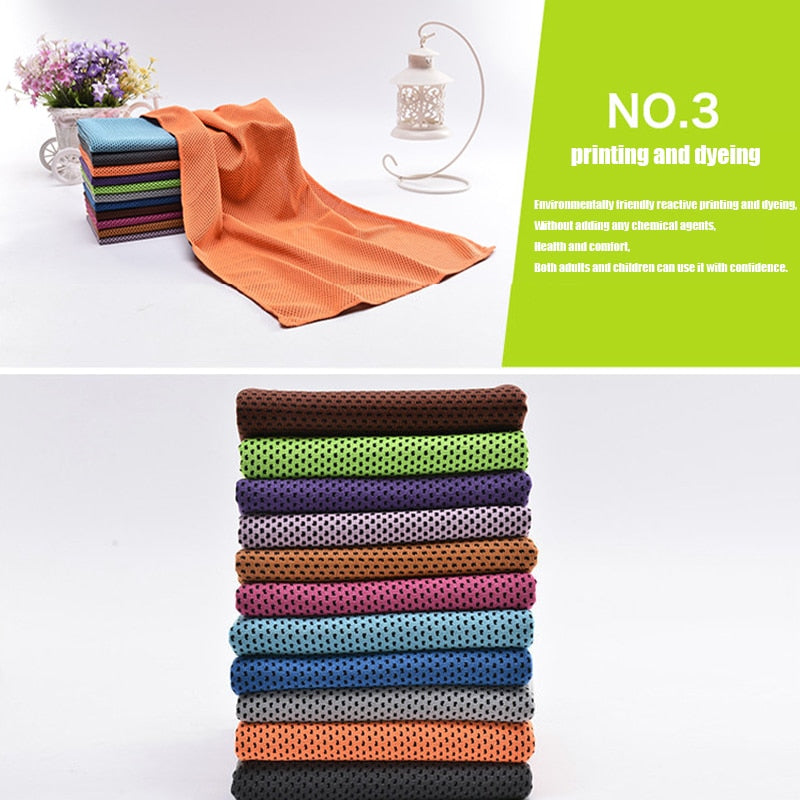 Cooling Sports Towel | Quick-Dry Microfiber Towel for Gym, Running, Cycling & Travel