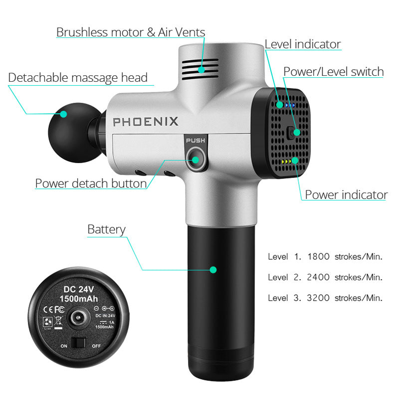 Rechargeable Massage Gun | Deep Tissue Massager | Portable Body Massage Device for Muscle Recovery & Relaxation
