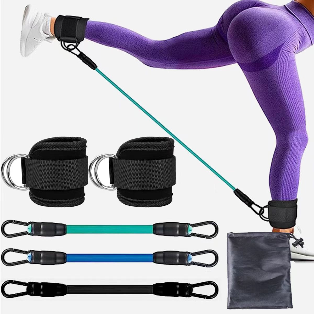 SH Fitness Glute & Leg Resistance Band Set | Adjustable Ankle Strap Training Kit