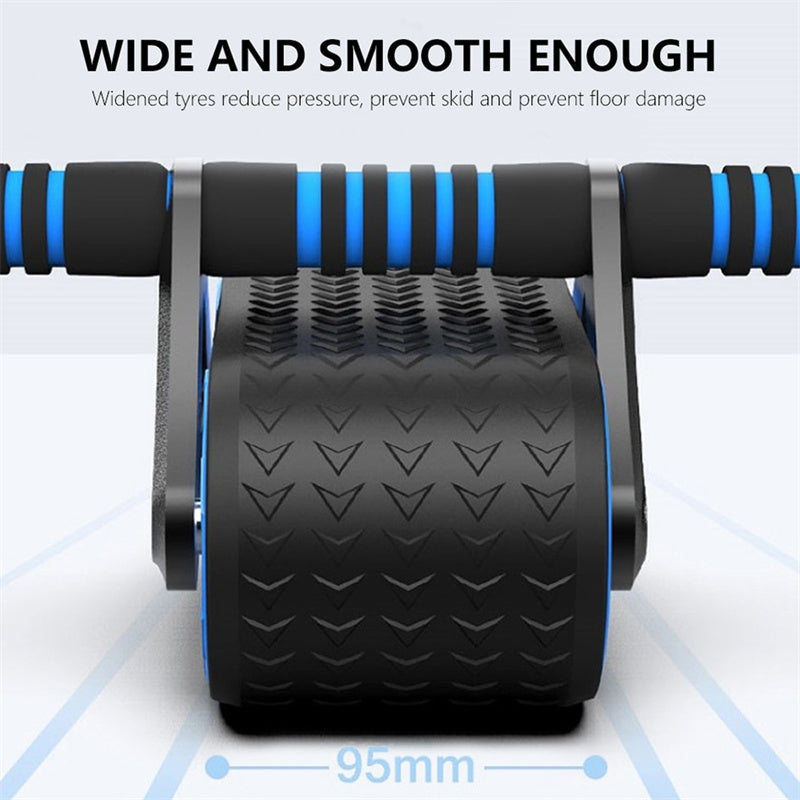SH Fitness Automatic Rebound Ab Roller | Double Wheel Core Trainer